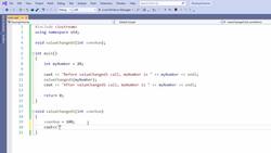 C++ Developer - Parameter Passing: Pass-By-Value and Pass-By-Reference Instructional Video