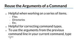 Linux Administration Bootcamp: Go from Beginner to Advanced - Reusing Arguments Instructional Video