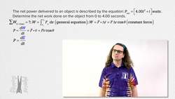 From Power to Work using an Integral – Example Instructional Video