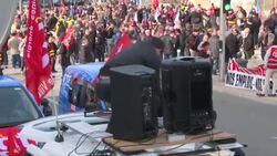 CLEAN : Protest against pension reform in Marseille News Clip