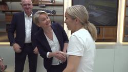 Yvette Cooper and Liz Kendall visit Bentley factory in Crewe News Clip