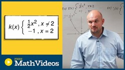 Graph piecewise functions with a hole Instructional Video
