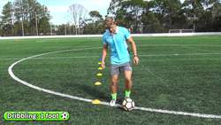 #2. How to teach: Dribbling › 1-foot control | Soccer skills in PE (grade K-6) Instructional Video