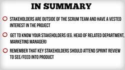 Agile Project Management - Summary - Establishing Stakeholders Instructional Video