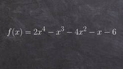 How to find the number of real and complex zeros using descartes rule of signs Instructional Video