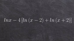 Condensing logarithms with multiple parentheses Instructional Video