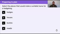 Planning to write a section about hedgehogs in a non-chronological report Instructional Video