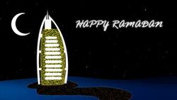 Islamic Ramadan Eid Neon Background Stock Footage