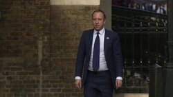 Health Secretary Matt Hancock Arriving to Meet Prime Minister Boris Johnson News Clip