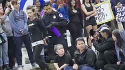 ANTI–Brett Kavanaugh – Multiple arrested for civil disobedience on day of Kavanaugh/Ford hearing Stock Footage