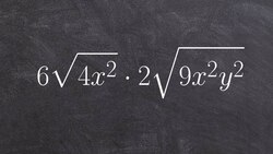 Math tutorial for multiplying two radical expressions together by first simplifying Instructional Video