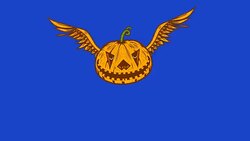 Animation of Halloween pumpkin with wings. Jack lantern ghost Stock Footage