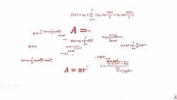 Scientific 3d background with physical and mathematical task solutions, formulas in space Stock Footage