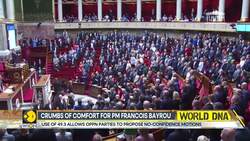 French PM François Bayrou survives no-confidence vote amid budget controversy News Clip
