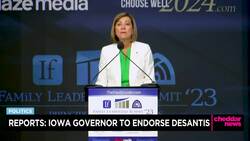 Iowa Gov. Kim Reynolds to Reportedly Endorse Florida Gov. Ron Desantis News Clip