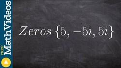 How to write the polynomial equation given imaginary zeros Instructional Video