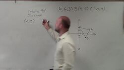 Learn how to rotate a triangle 90 degrees clockwise about the origin Instructional Video