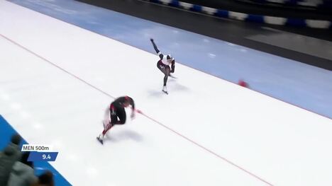 Quebec's Laurent Dubreuil speeds to his 2nd 500m silver medal of the weekend in Poland