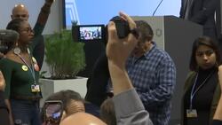 Protesters disrupt US presentation at Poland climate change event News Clip