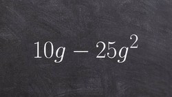 Factoring a binomial using distributive property Instructional Video