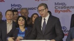 CLEAN : Serbia's Vucic claims landslide victory in presidential elections News Clip