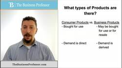 Marketing - What Types of Product are there? Instructional Video