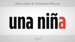 How to Use Masculine & Feminine Nouns in Spanish Instructional Video