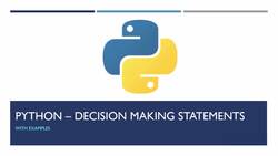 The Complete Python Course - What Are Decision-Making Statements in Python? Instructional Video