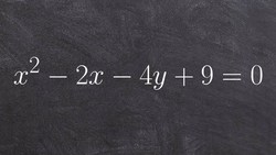 Learn to graph a parabola by completing the square and determine the focus & directrix Instructional Video
