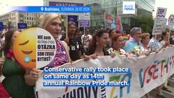 Pride festival in Slovakia sees competition from 'family values' rally News Clip