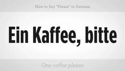 How to Say "Please" in German Instructional Video