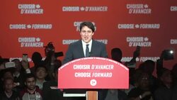 CLEAN : Canada's Trudeau arrives on stage after securing second term News Clip