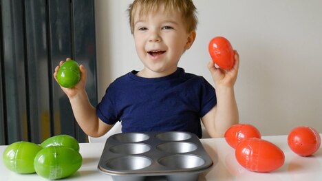 Montessori Activity: Sound Box with Plastic Eggs