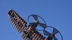 Work nears completion of a full scale landmark art installation of an Avro Lancaster Bomber News Clip