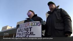 Hundreds protest Alberta’s new gender-identity policies News Clip