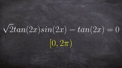 Solving a trigonometric equation by factoring and multiple angles Instructional Video