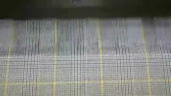 Colorful Threads on a loom in weaving loom machine in textile factory Stock Footage