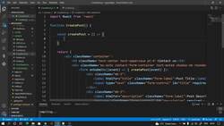 Mega Web Development Bootcamp with React Bootstrap 5, Redux, and REST API - Implementing Create Post Functionality Instructional Video