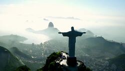 A Drone Tour of The World's Most Iconic Statues Stock Footage