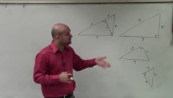 Using the geometric mean to determine the missing parts of a triangle Instructional Video