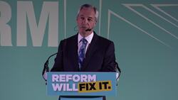 Farage delivers speech at Reform UK's Northamptonshire local election campaign launch - Full News Clip