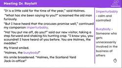 Writing an argument about Dr. Roylott from ‘The Speckled Band’ Instructional Video