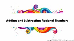 Adding and Subtracting Rational Numbers Instructional Video
