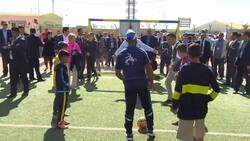 Shoeless GG plays soccer with Syrian refugees in Jordan News Clip