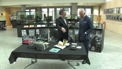 Prince Charles Looks at GCHQ Historical Items News Clip