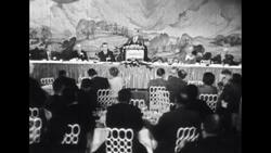 Television Executive Gives Talk to Audience About Objectivity Stock Footage