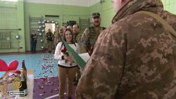Love in the time of war: Ukrainian couple marry amid battle for Kyiv News Clip
