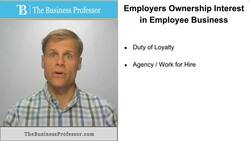 Employer's Ownership Interest in Employee's Business Instructional Video
