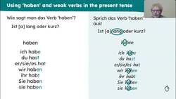 Englisch lernen: haben, present tense weak verbs, negation with nicht and kein Instructional Video