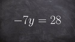 Solving a one step equation using division Instructional Video